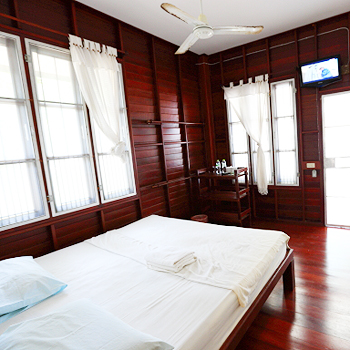 Beachfront fan hut at Tubtim Resort, perfect for a simple island stay